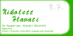 nikolett hlavati business card